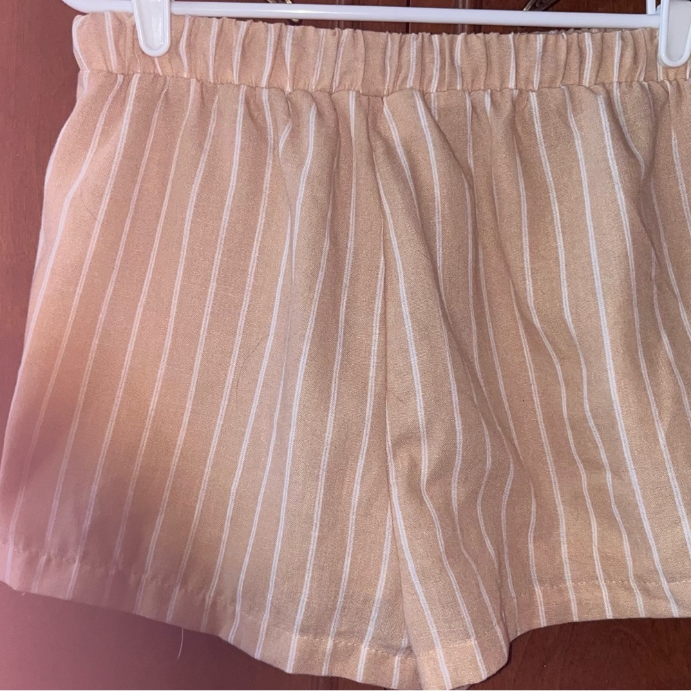 Striped Tan Shorts
